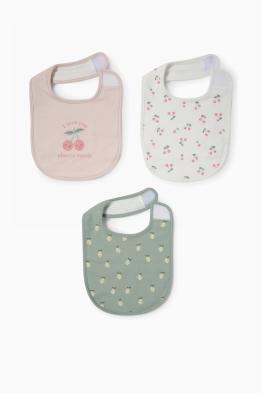 Multipack 3er - Kirsche und Zitrone - Baby-Lätzchen