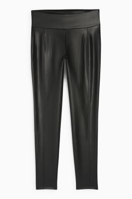 Basic-Leggings - Lederimitat