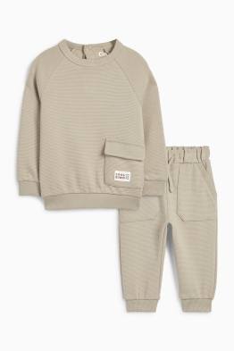 Baby-Outfit - 2 teilig - gerippt