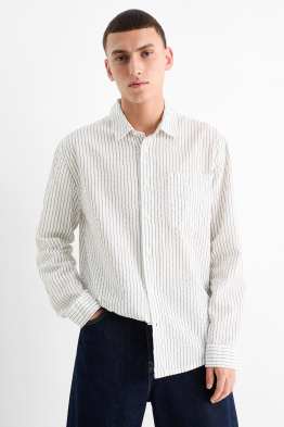Shirt - relaxed fit - kent collar - striped