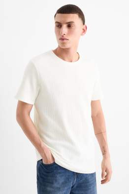 T-shirt - regular fit - met structuur