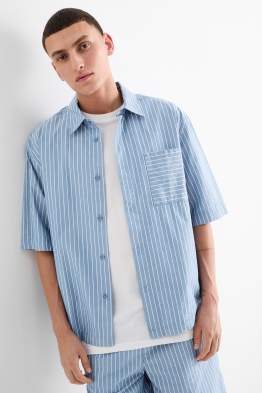 Camicia - relaxed fit - collo all'italiana - a righe