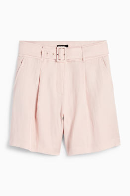 Shorts with belt - high waist
