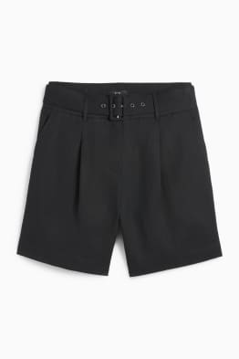 Shorts with belt - high waist