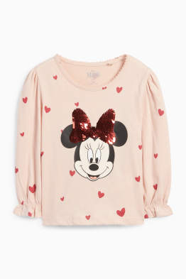 Minnie Mouse - haut à manches longues - à motif - finition brillante