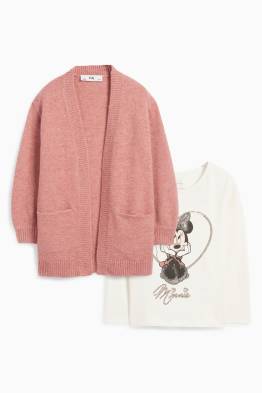 Minnie Mouse - set - longsleeve en vest - 2-delig