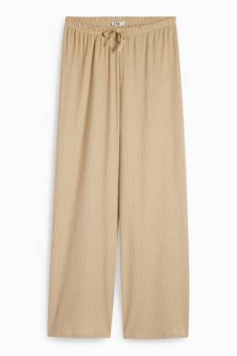 Pantaloni din jerseu - talie medie - wide leg - structurați