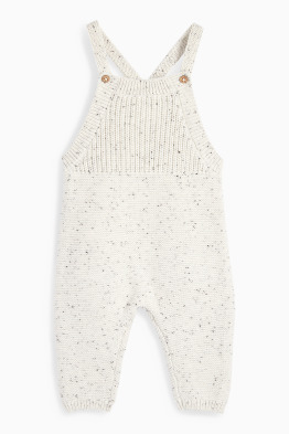 Salopette en maille pour bébé - côtelée