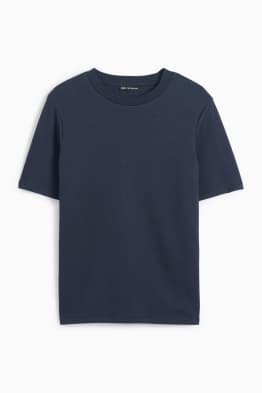 Maglia a maniche corte - tessuto tramato