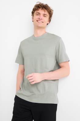 T-shirt - regular fit - tessuto tramato