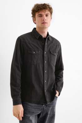 Chemise en jean - regular fit - col kent