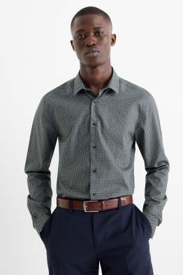 Business-overhemd - slim fit - kent - gemakkelijk te strijken - minimalistische opdruk