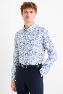 Business shirt - regular fit - kent collar - easy-iron - patterned