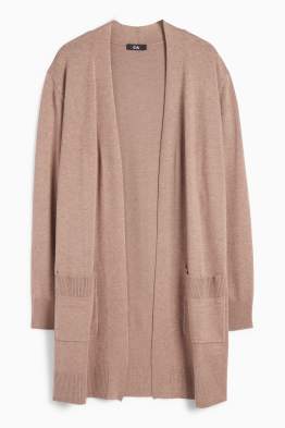 Cardigan tricotat lung