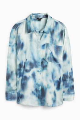 Satin-Bluse - gemustert