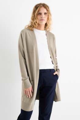 Lang gebreid vest