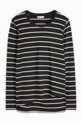 Zwangerschapslongsleeve - met strepen