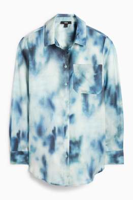 Satin-Bluse - gemustert