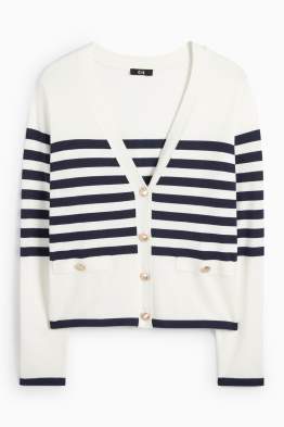 Cardigan tricotat - cu dungi