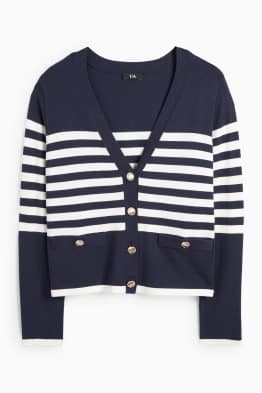 Cardigan tricotat - cu dungi