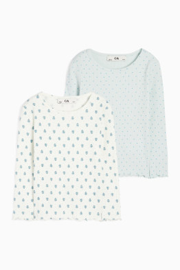 Multipack 2er - Langarmshirt - gerippt - gemustert