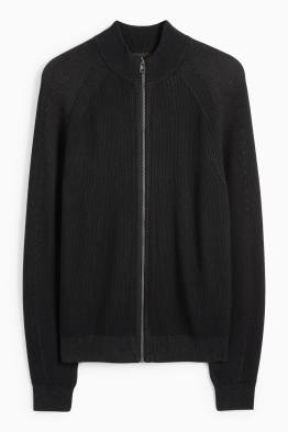 Gilet en maille - finition côtelée