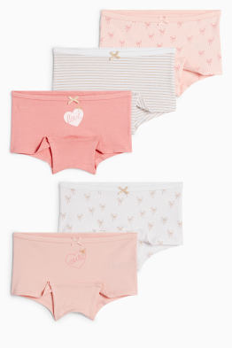 Multipack 5er - Schleife und Herz - Boxershorts