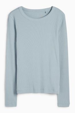Tricou cu mânecă lungă basic - reiat