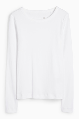 Tricou cu mânecă lungă basic - reiat
