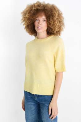 Knitted jumper - short sleeve
