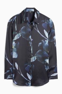 Satin blouse - floral