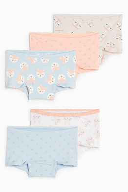 Multipack 5er - Waldtiere und Herzen - Boxershorts