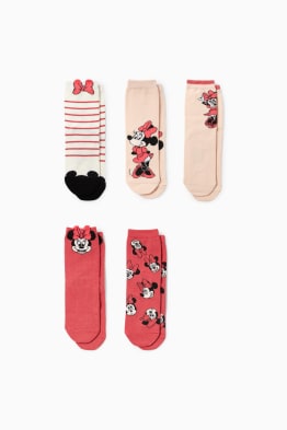Multipack 5 ks - Minnie Mouse - ponožky s motivem