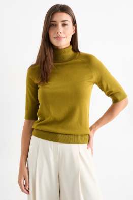 Rollkragenpullover – kurzarm