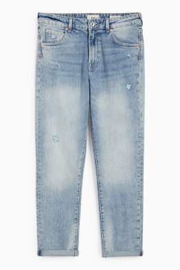 Boyfriend jeans - mid-rise waist - LYCRA®