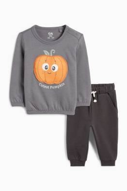 Motivo zucca - completo per neonati - 2 pezzi
