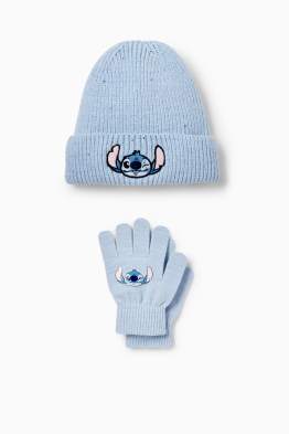 Lilo & Stitch - Set - Strick-Mütze und Handschuhe - 2 teilig