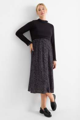Robe d’allaitement - look 2-en-1 - à motif