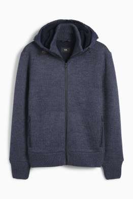 Strickjacke mit Kapuze
