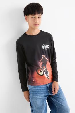 Multipack 3 ks - BMX a graffiti - tričko s dlouhým rukávem