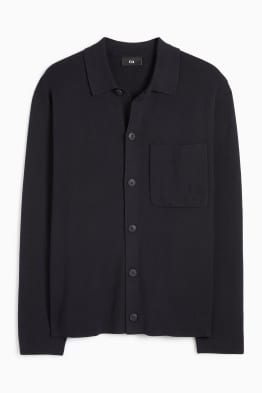 Knitted shirt - regular fit - kent collar