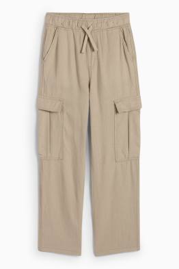 Cargohose - Leinen-Mix