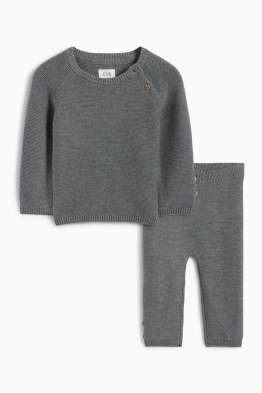Baby-Outfit - gerippt - 2 teilig