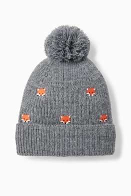 Vosje - babymuts met pompon