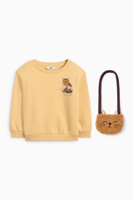 Gatto - set - felpa e borsa - 2 pezzi