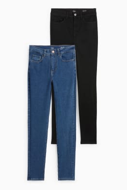 Lot de 2 - jegging jean - high waist