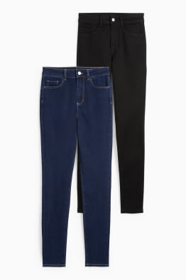 Confezione da 2 - jegging jeans - vita alta