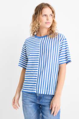 T-shirt - regular fit - gestreept