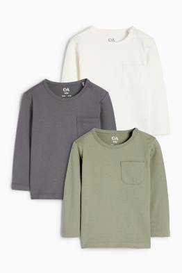 Multipack 3er - Baby-Langarmshirt