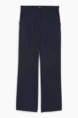 Cloth trousers - mid-rise waist - wide leg